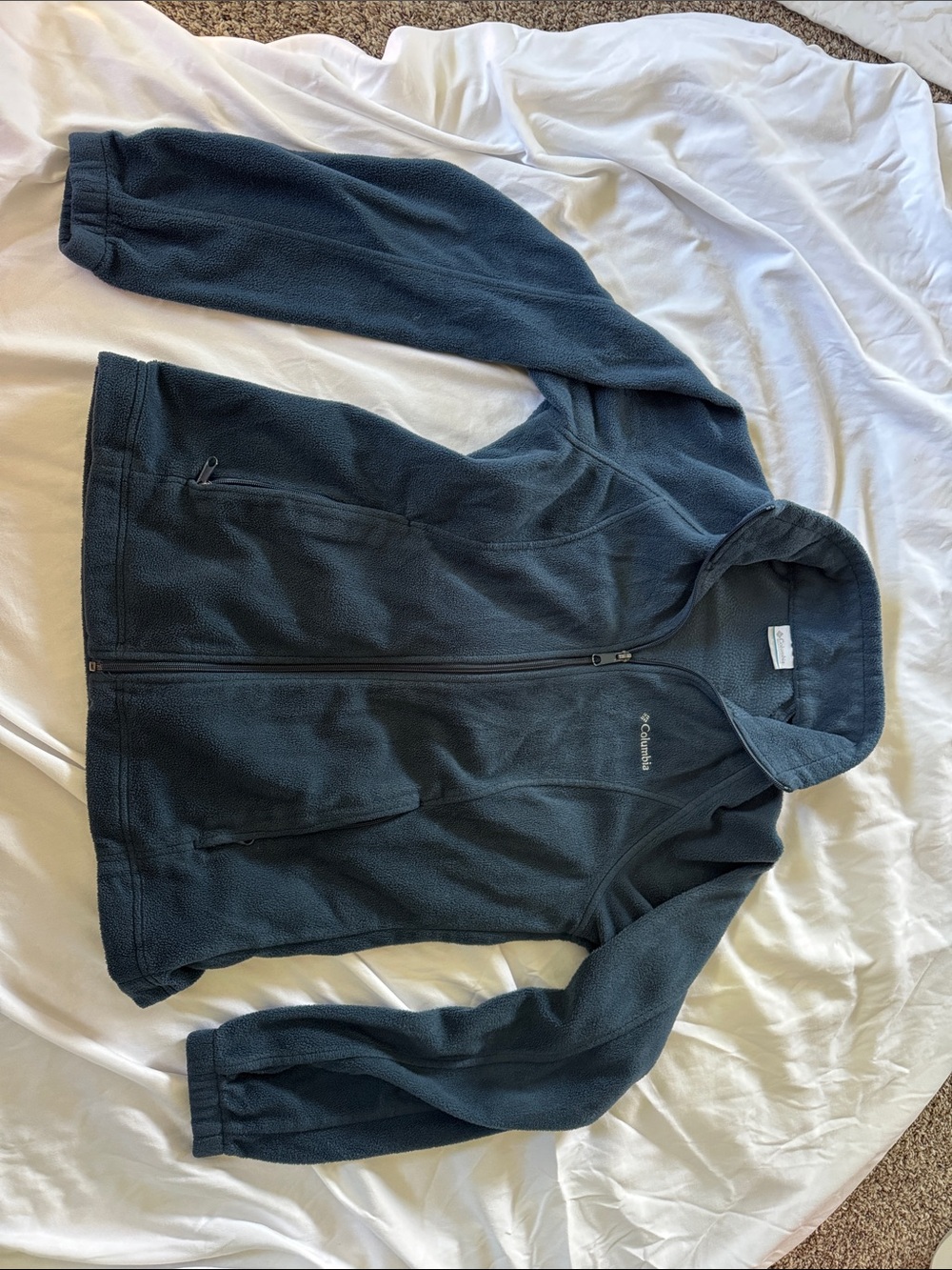 Columbia Women’s Benton Springs Navy Blue Full-Zip Fleece Jacket size M